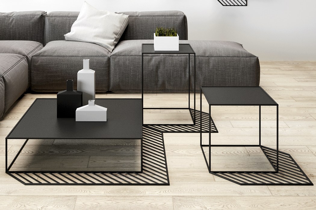 Table，tea table，Wall hanger，shadow，