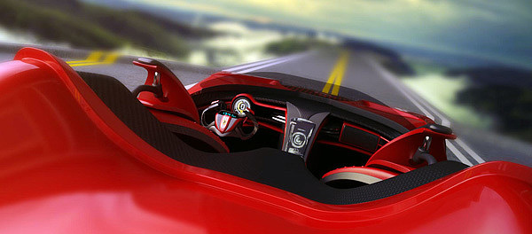 Ferrari，conceptual design，Automobile design，Electric racing car，solar energy，carbon fibre，