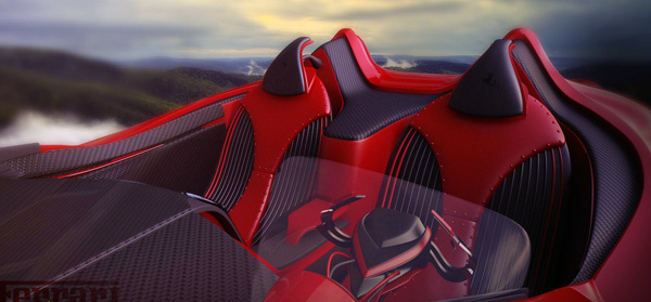Ferrari，conceptual design，Automobile design，Electric racing car，solar energy，carbon fibre，