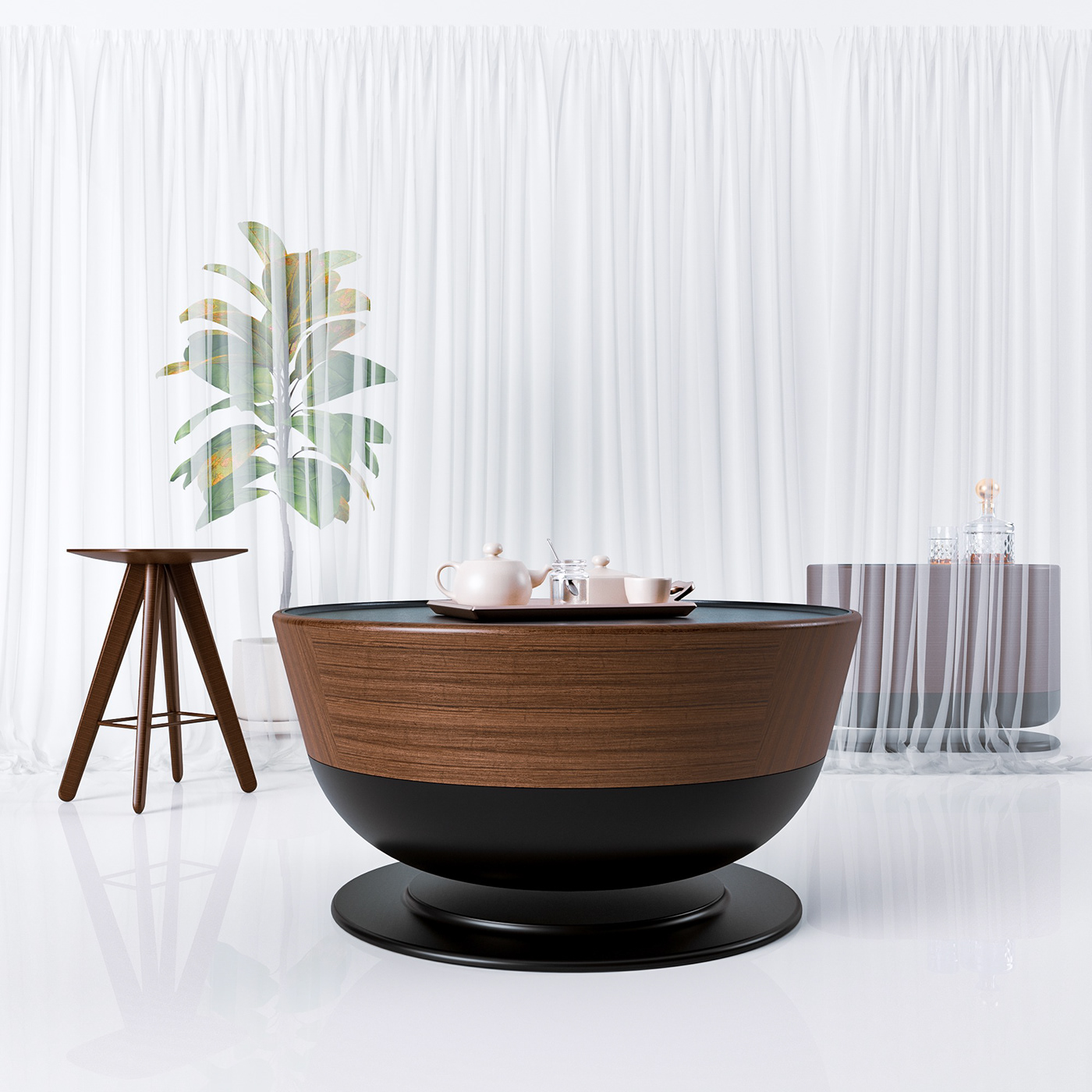 Aria，Side table tea table，geometry，