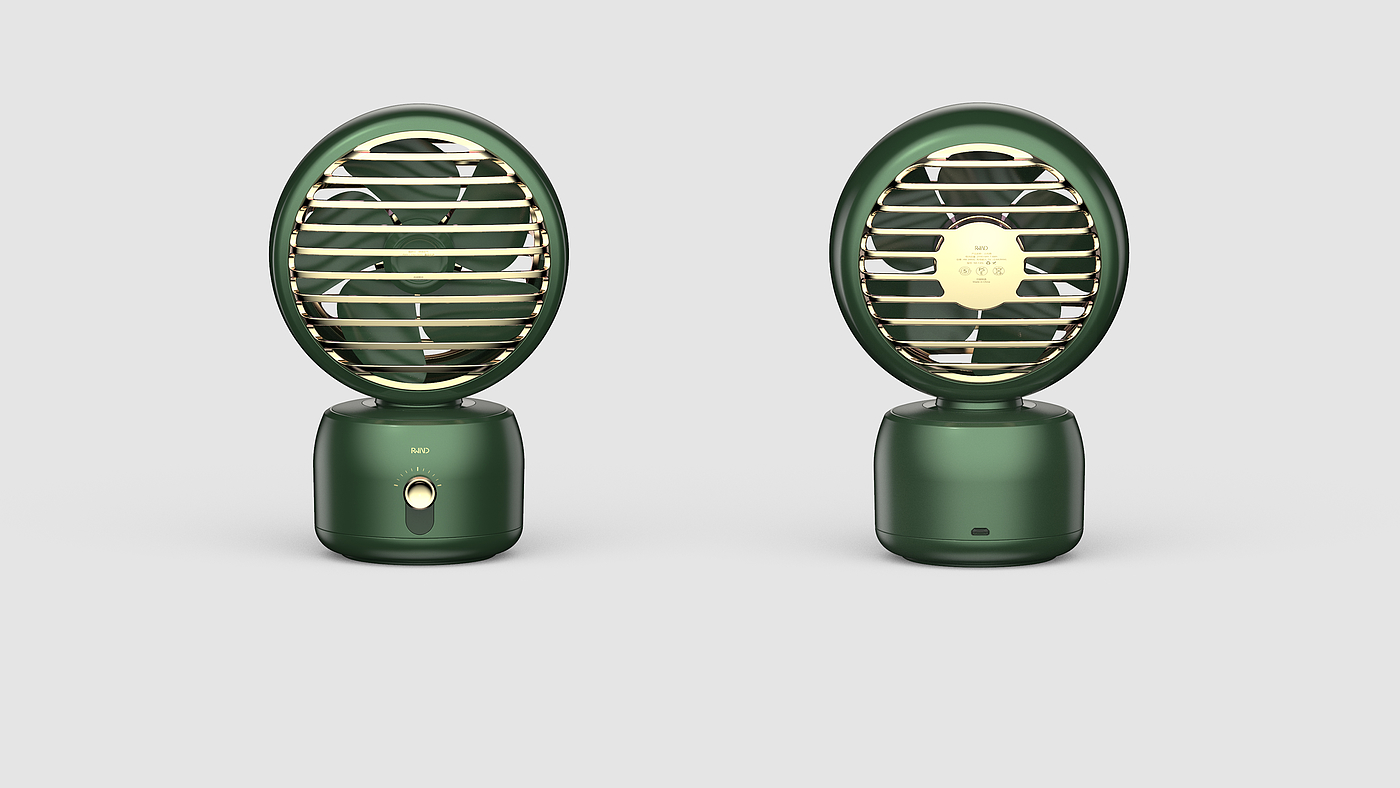 product design，industrial design，sample reels，Keyshot rendering，Desktop small fan，
