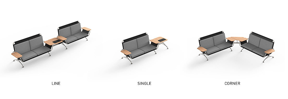 Airport Office，desk，Movable public seat，