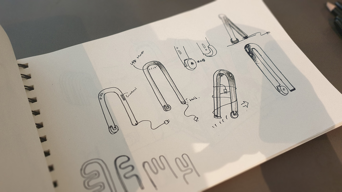 an electric appliance，heater，wireless，move，concept，