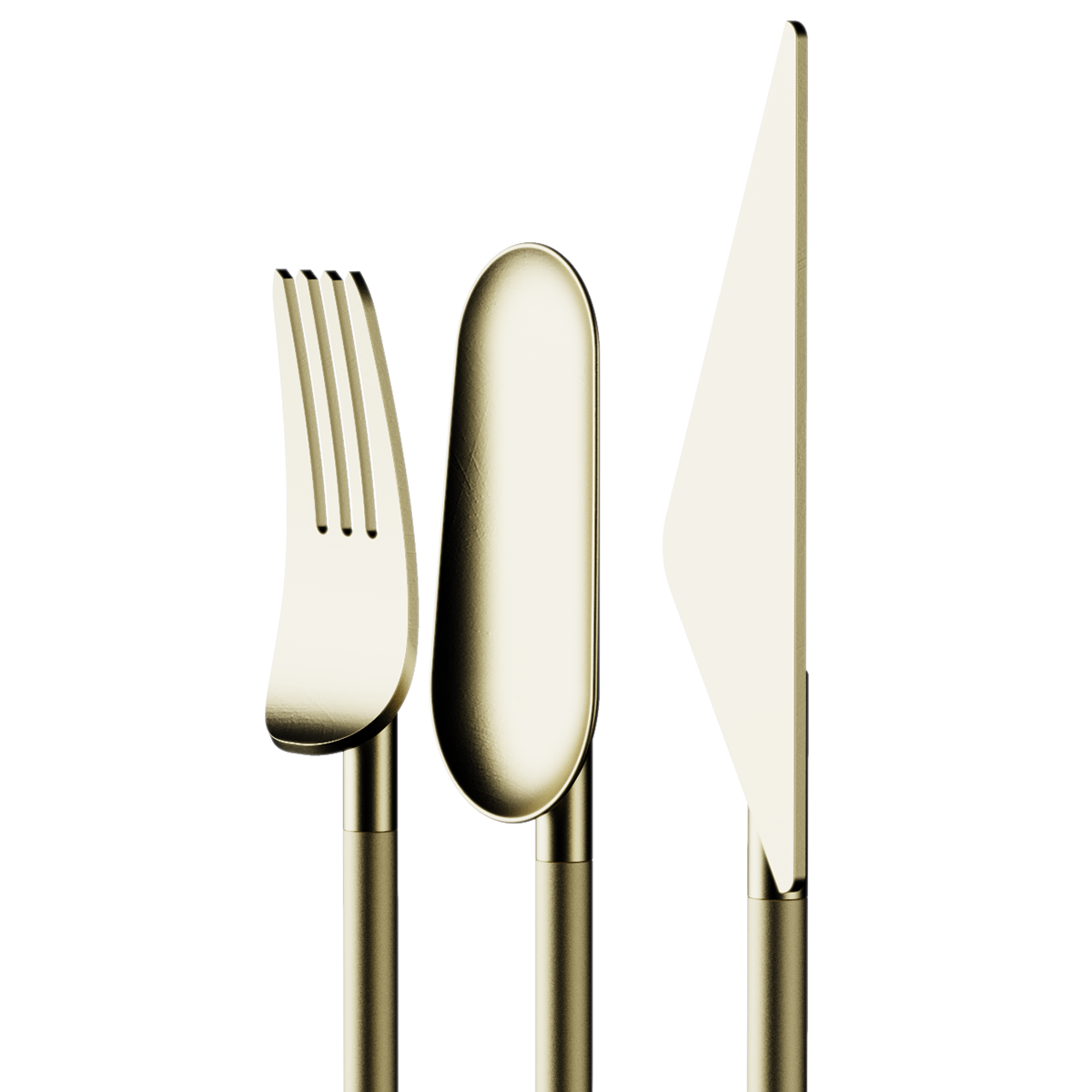 Deconstruction tableware，knife and fork，Deconstruction concept，