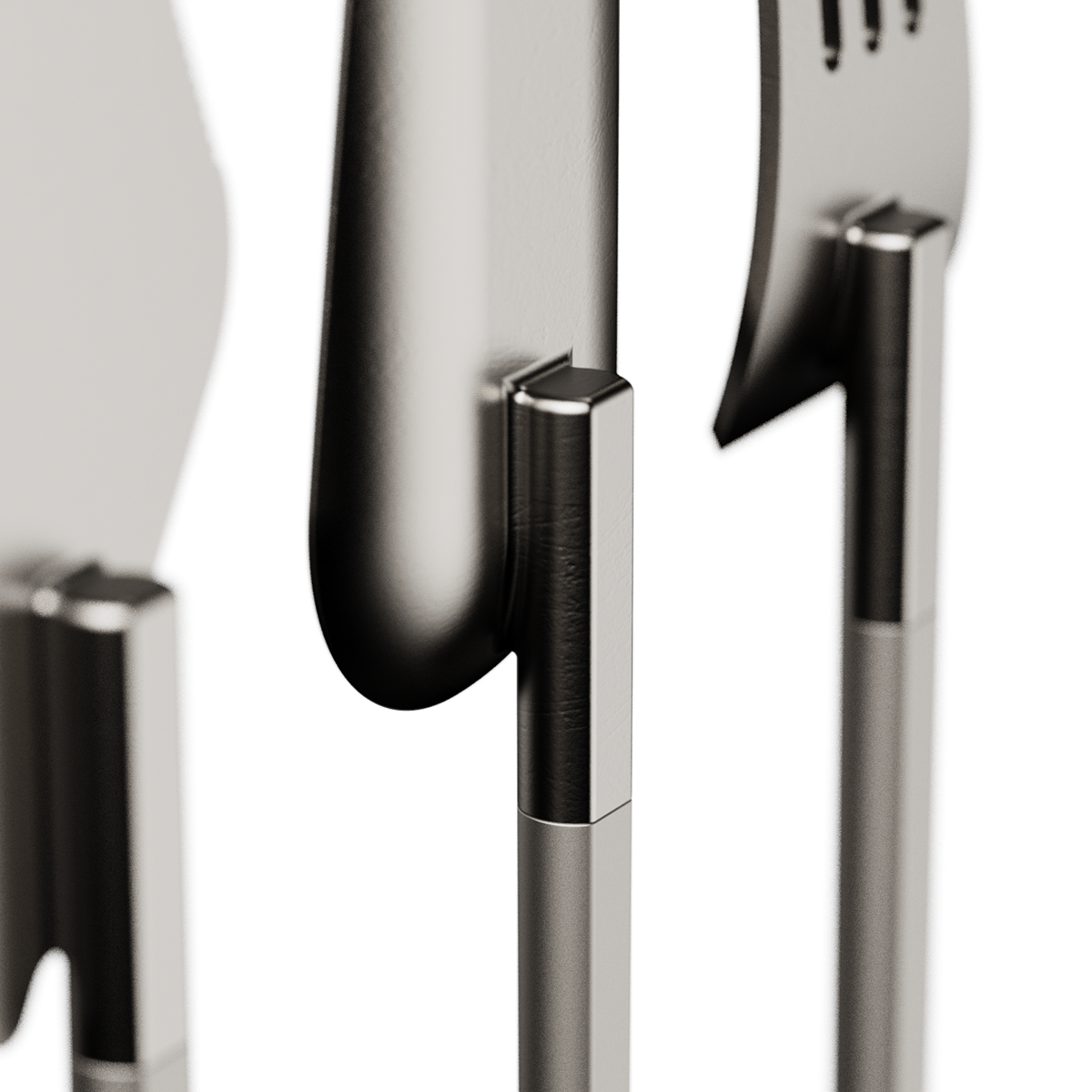 Deconstruction tableware，knife and fork，Deconstruction concept，