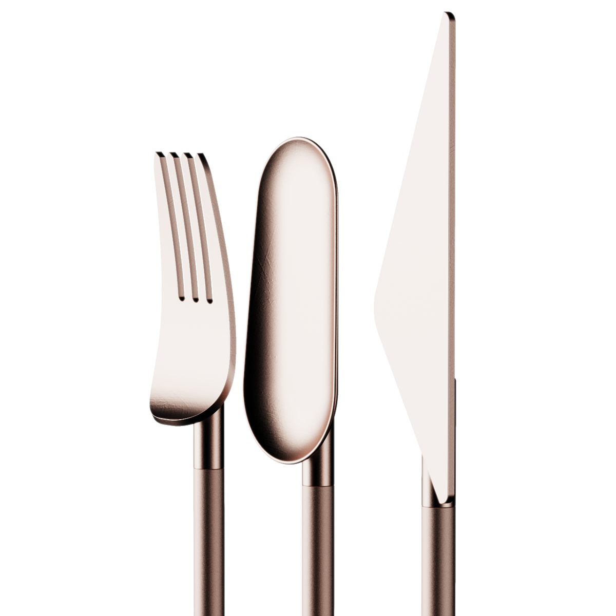Deconstruction tableware，knife and fork，Deconstruction concept，