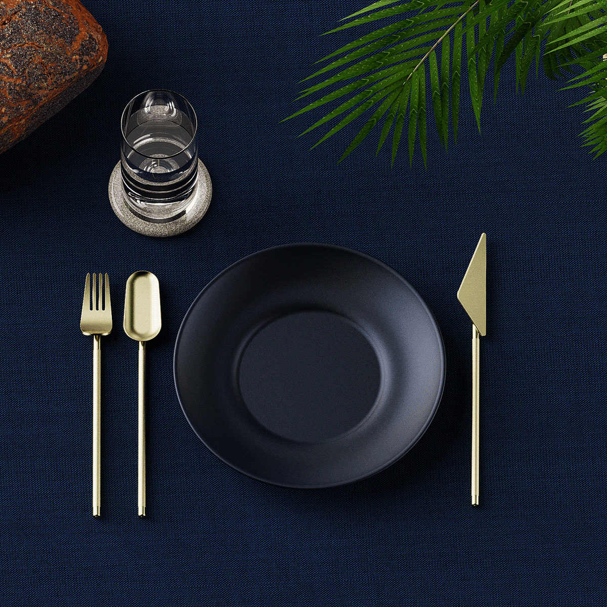 Deconstruction tableware，knife and fork，Deconstruction concept，