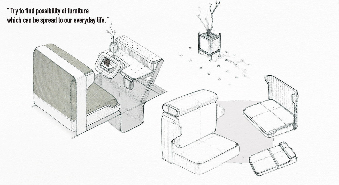 Compressed space，Mobile society，conceptual design，vehicle，