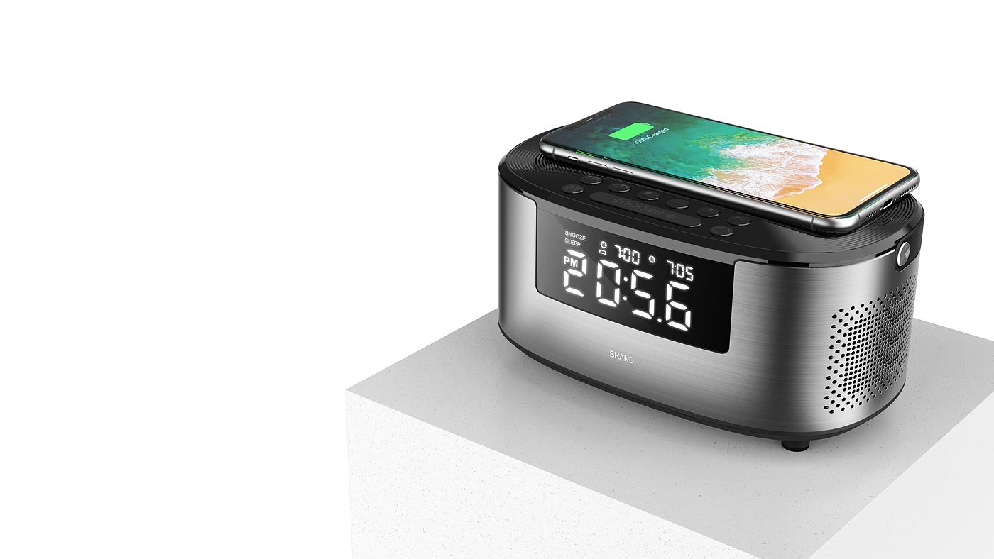 Wireless charging，Clock，alarm clock，loudspeaker box，Bluetooth，