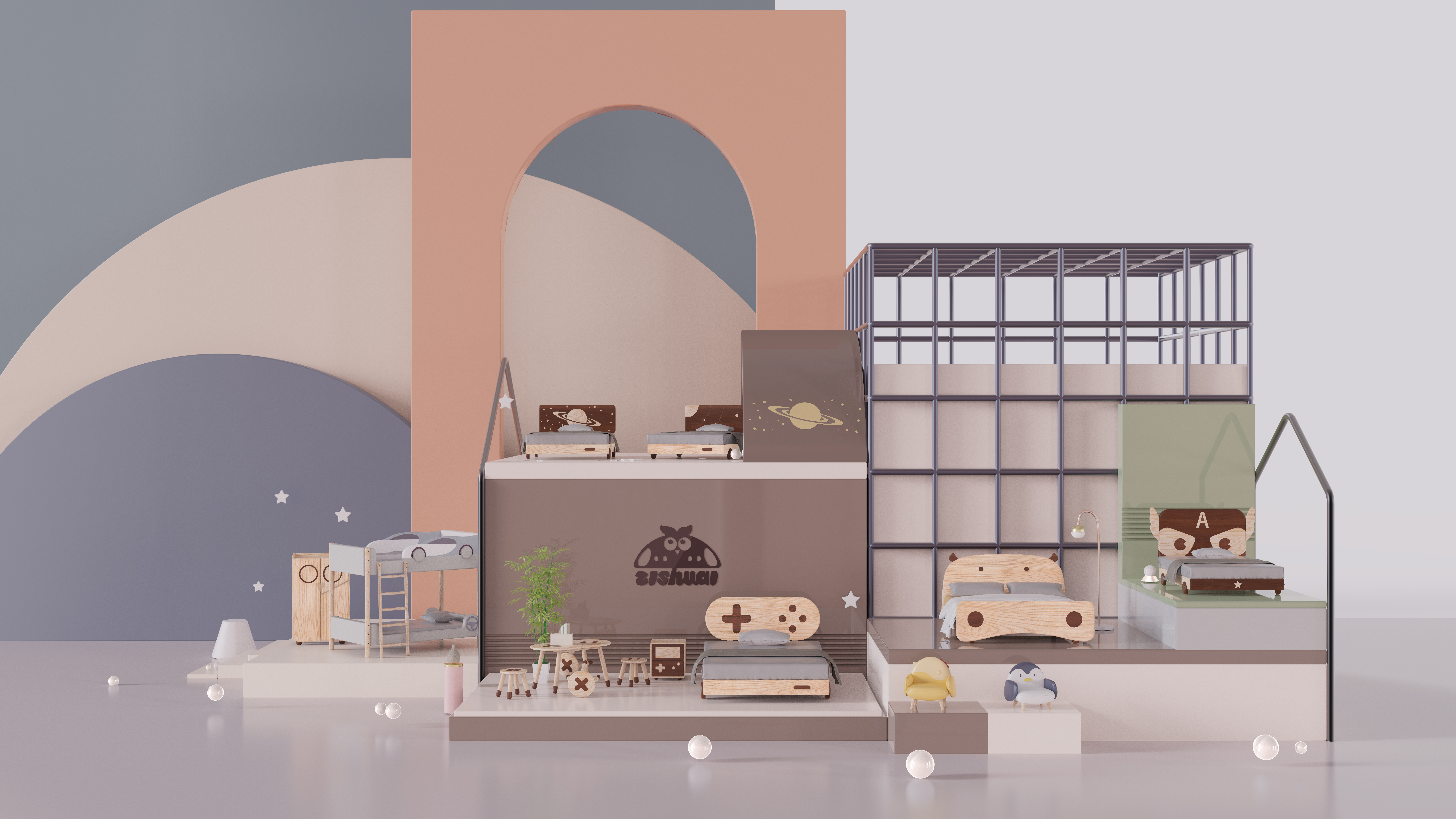 Furniture rendering combination，