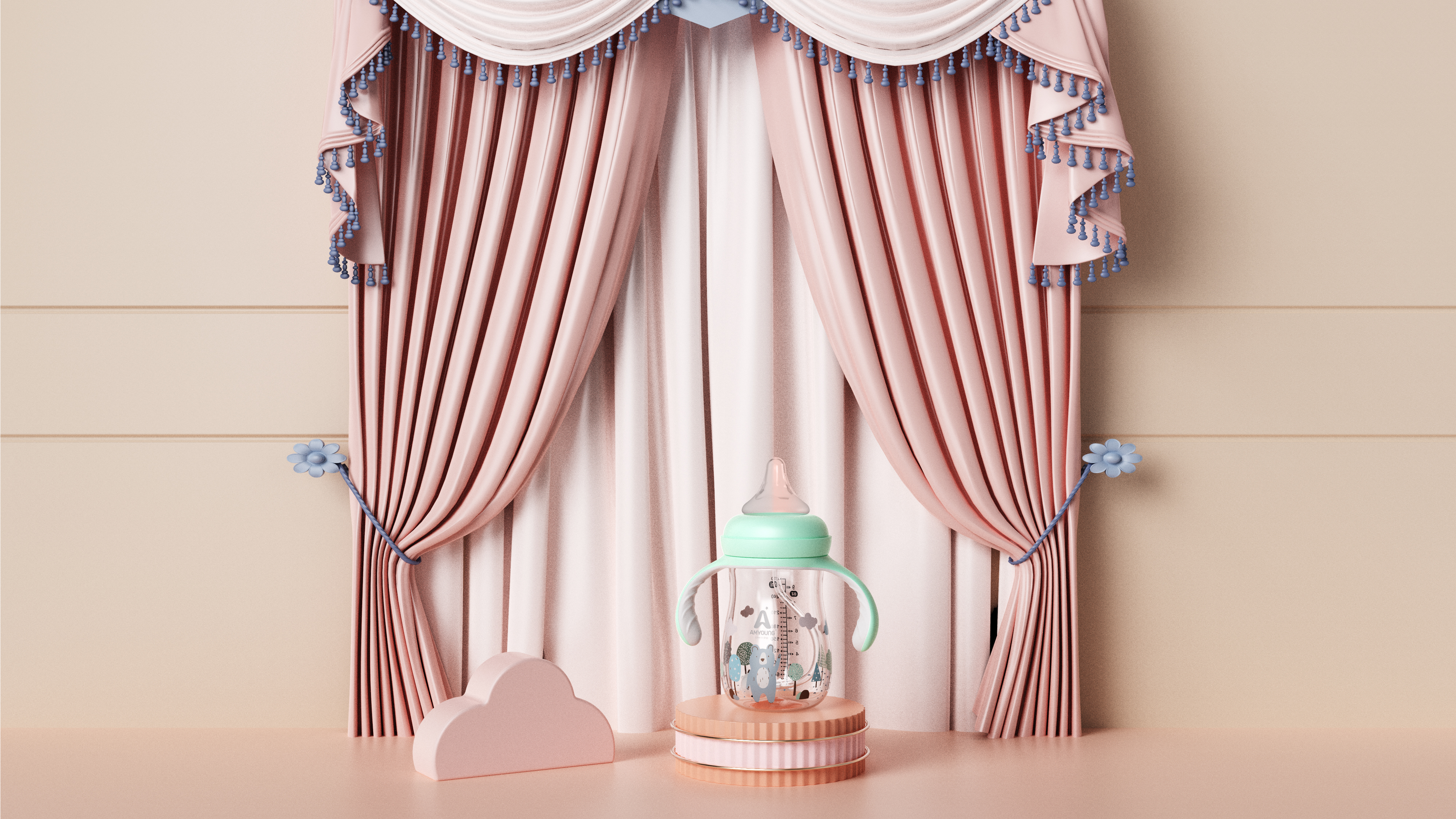 Bottle rendering - scene matching，