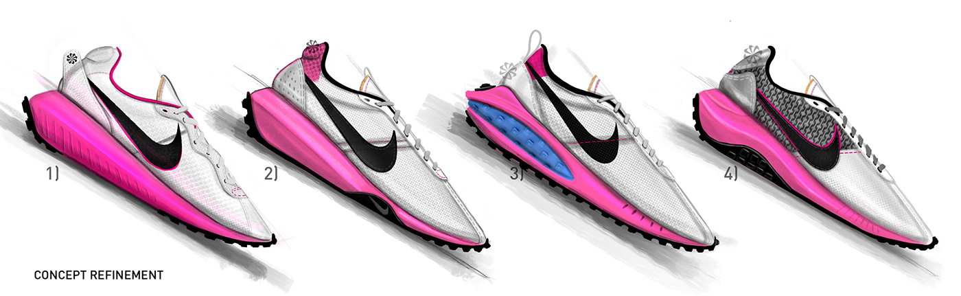 Nike LD1000.3，footwear design ，fashion，Hand drawn，
