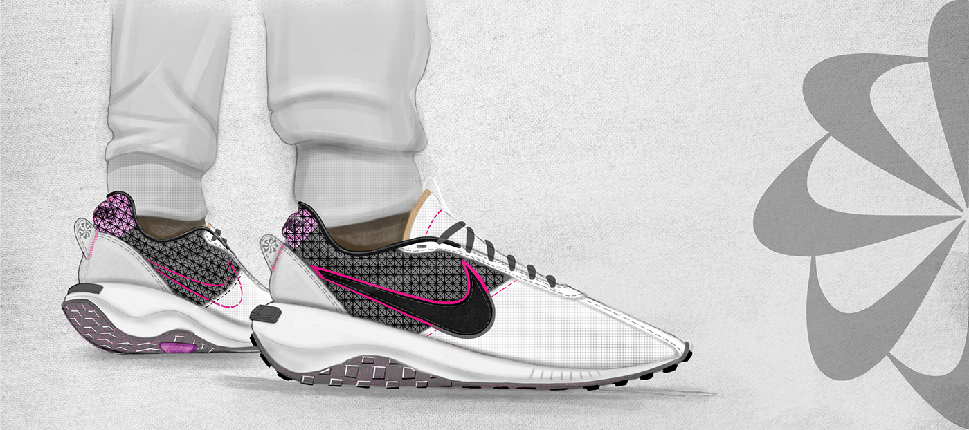 Nike LD1000.3，footwear design ，fashion，Hand drawn，