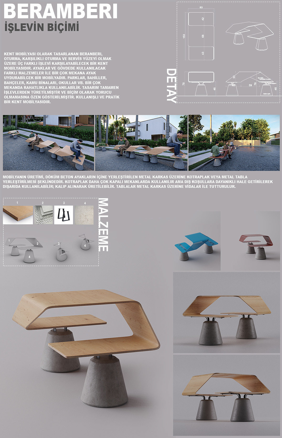 BERAMBER，Urban furniture，chair，Public seat，