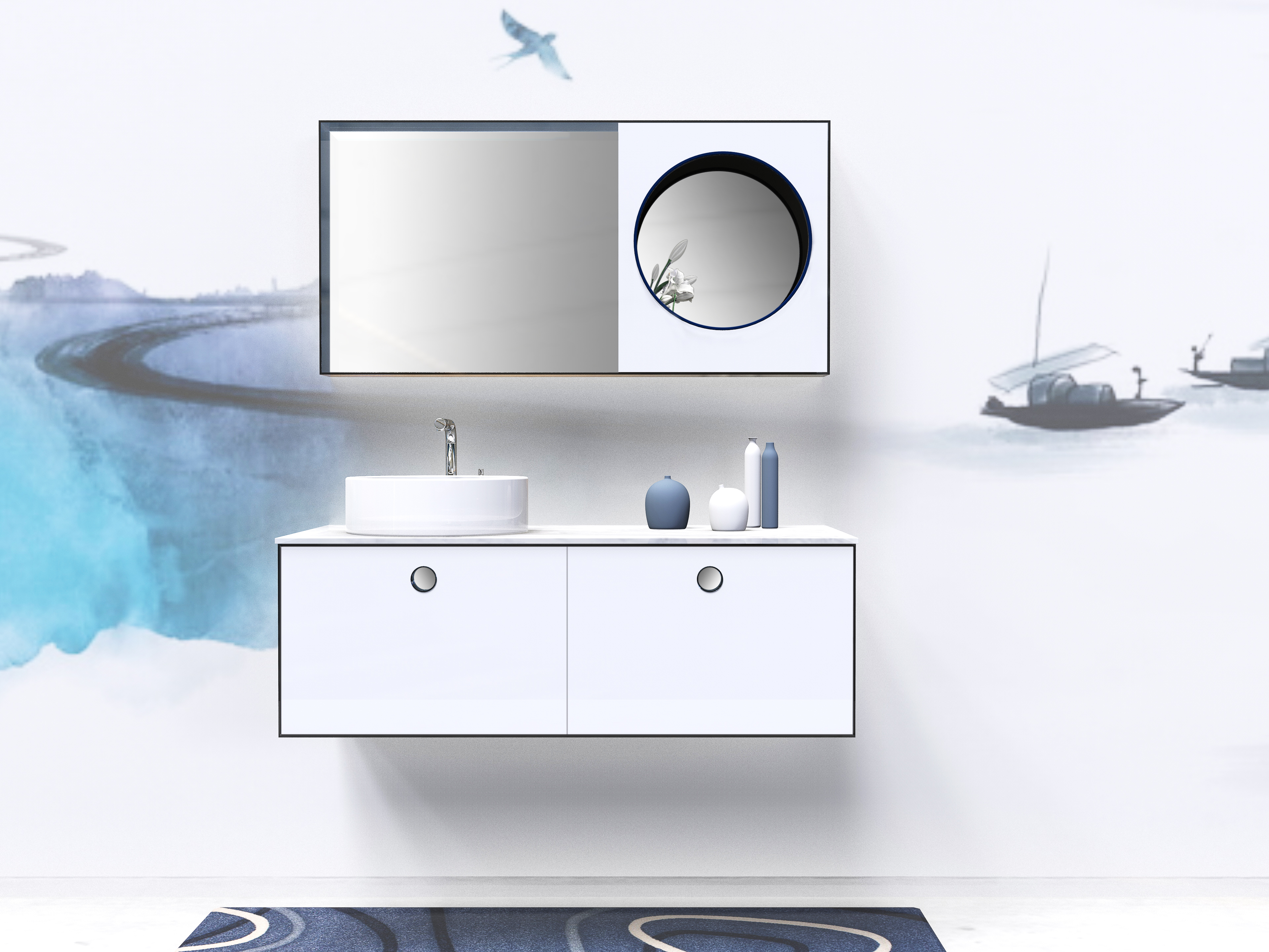 Bathroom cabinet Guofeng，