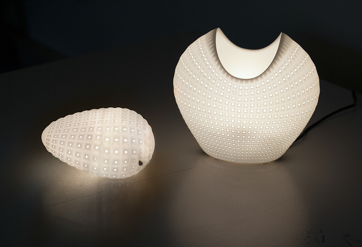 Cactus lamp，white，Lamp design，