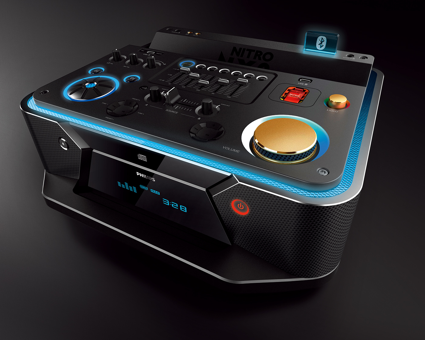 DJ instrument，Dazzle color，Philips，Subwoofer，electronic music，nitronx9，