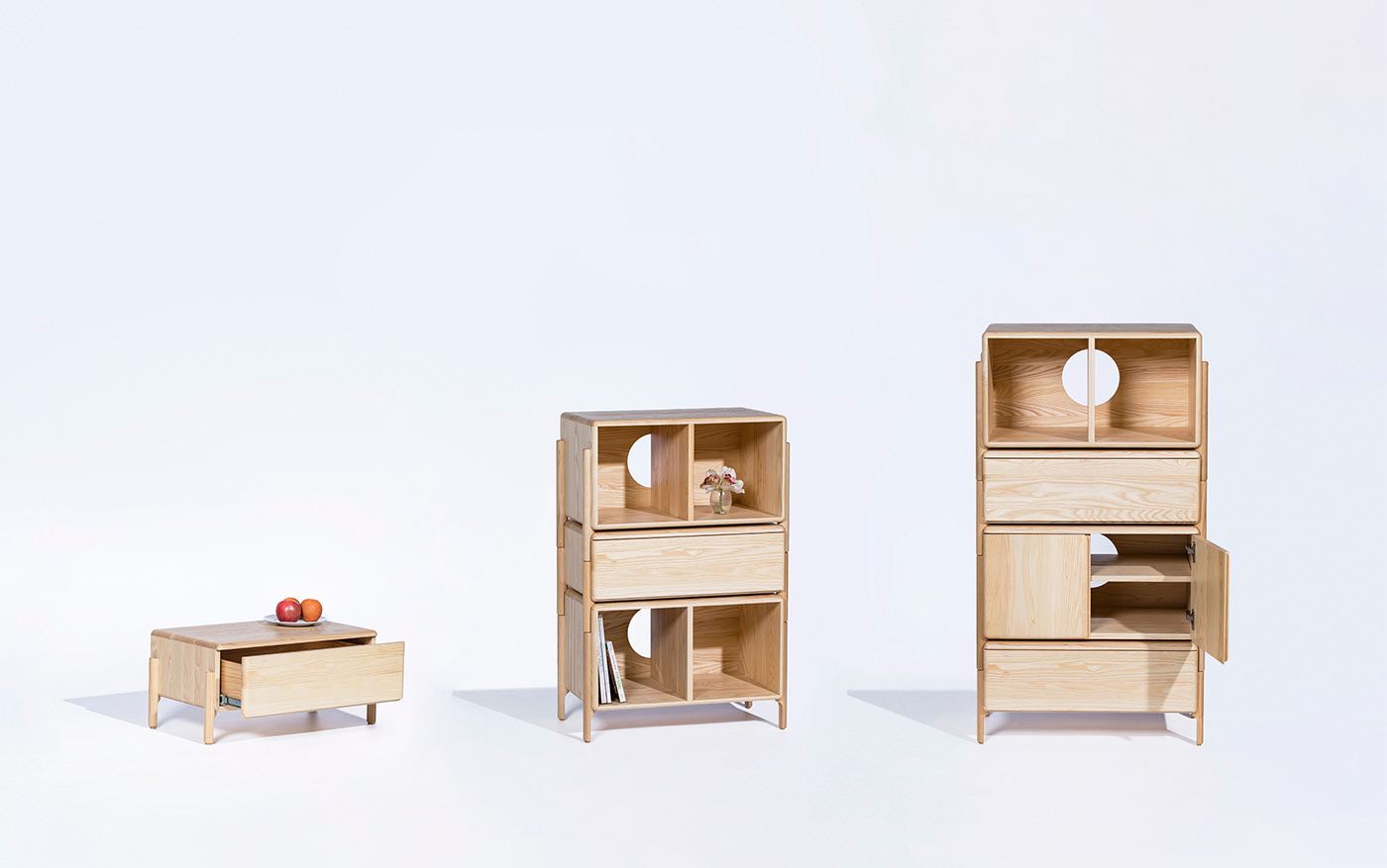Moon combination cabinet，solid wood，Multiple combinations，