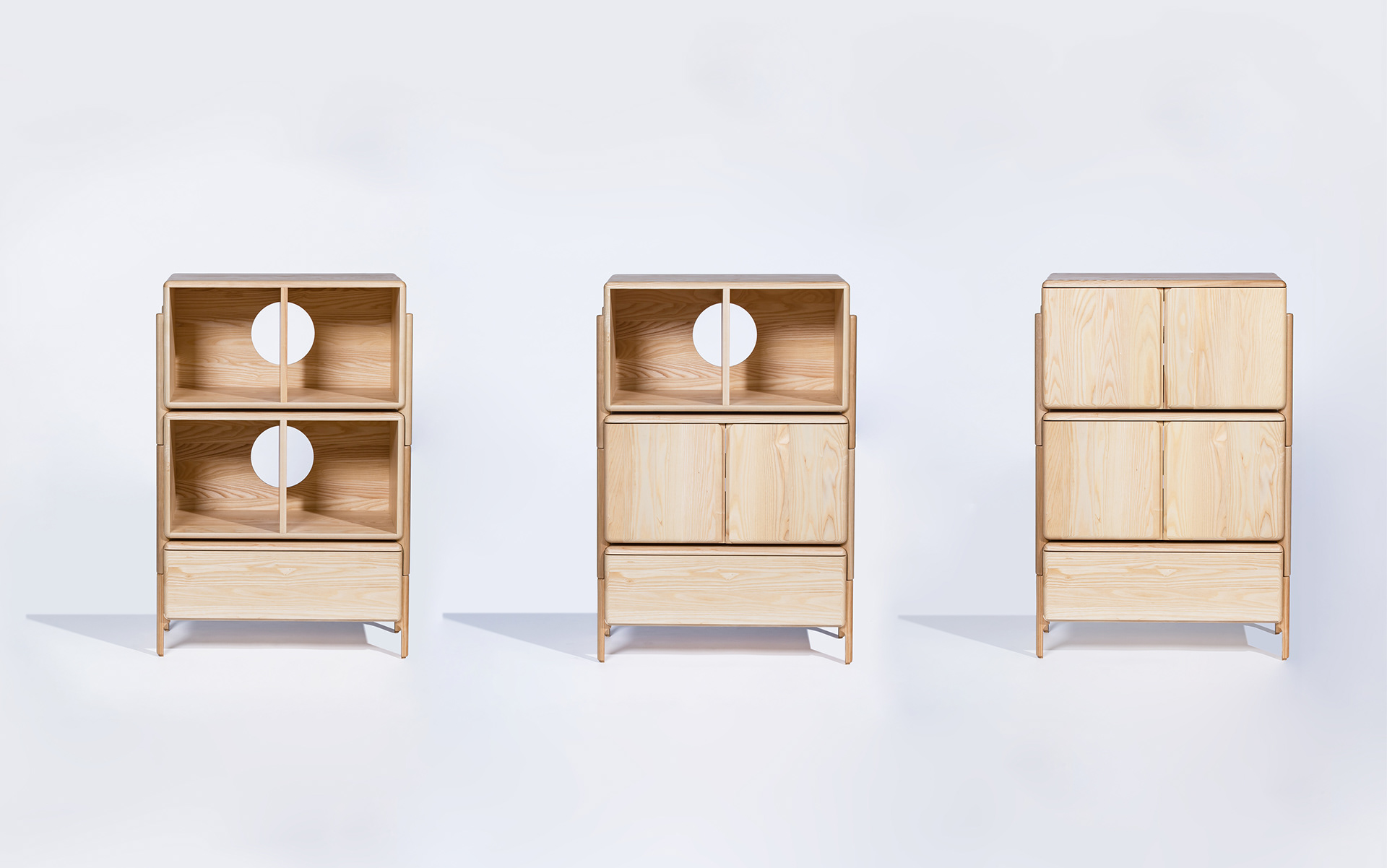 Moon combination cabinet，solid wood，Multiple combinations，