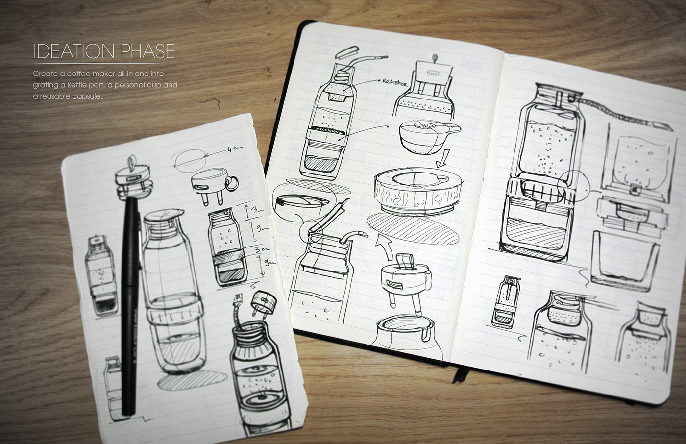 Cook Coffee，bottle，USB heating，originality，industrial design，