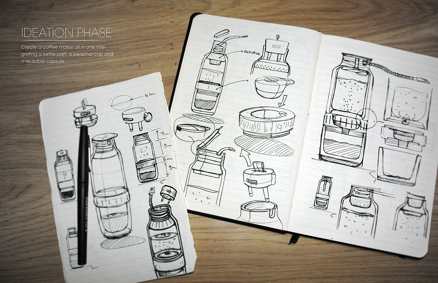 Cook Coffee，bottle，USB heating，originality，industrial design，