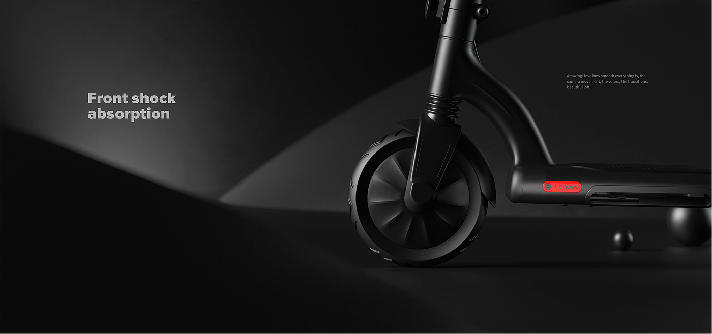 Lenovo scooter M1，industrial design，Electric scooter，
