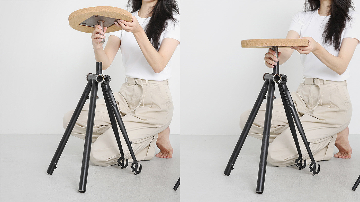 Abandoned bicycle，Ascending bicycle stool，stool，