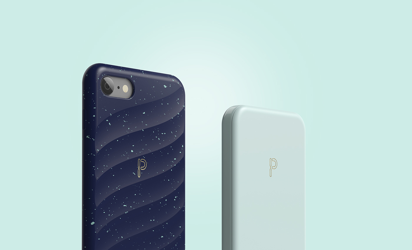 Mobile phone shell，portable battery，Mobile phone supplies，industrial design，Hand drawn，