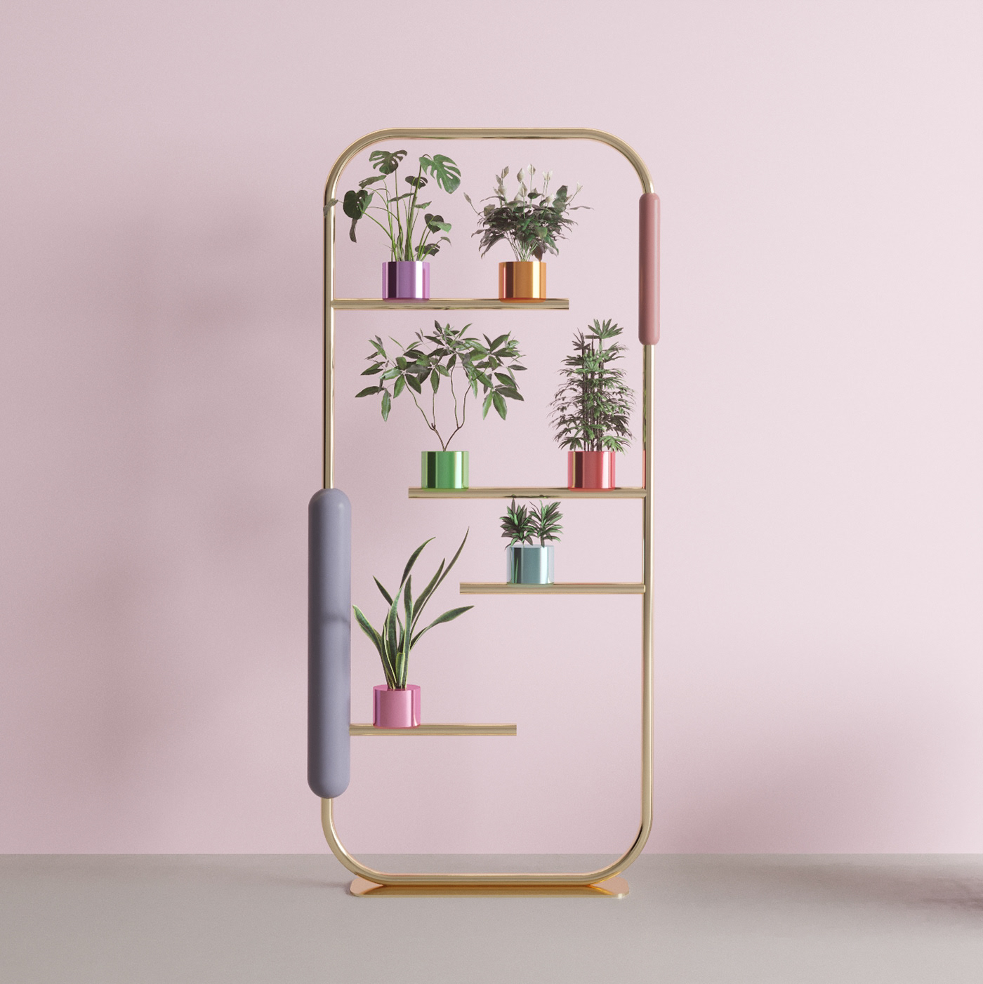 exotic，Furniture combination，Green plant rack，