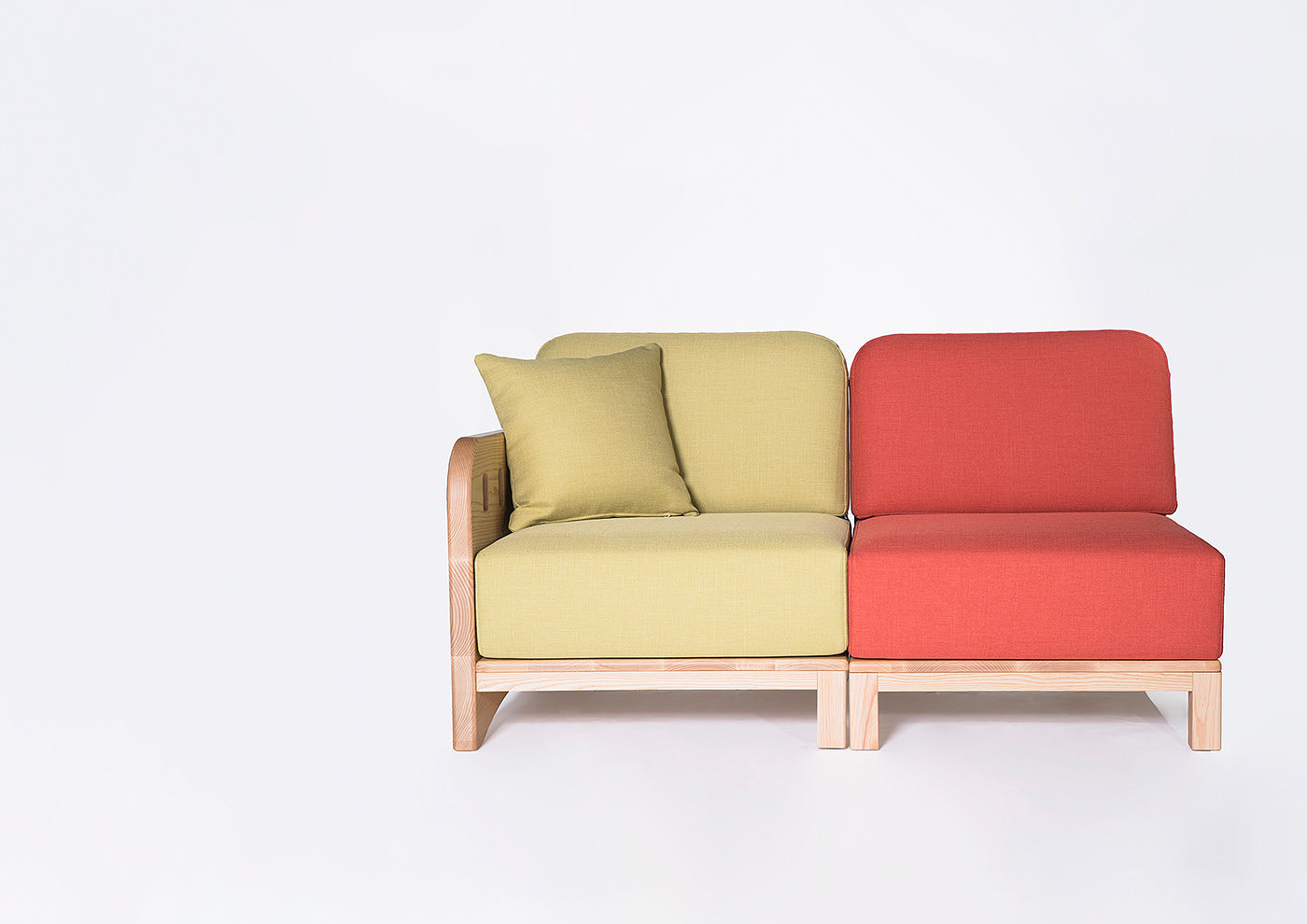 沙发，TOWNWood，组合式的木制沙发，