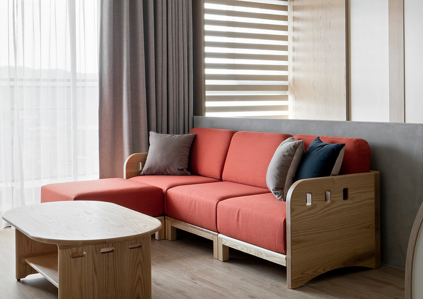 沙发，TOWNWood，组合式的木制沙发，