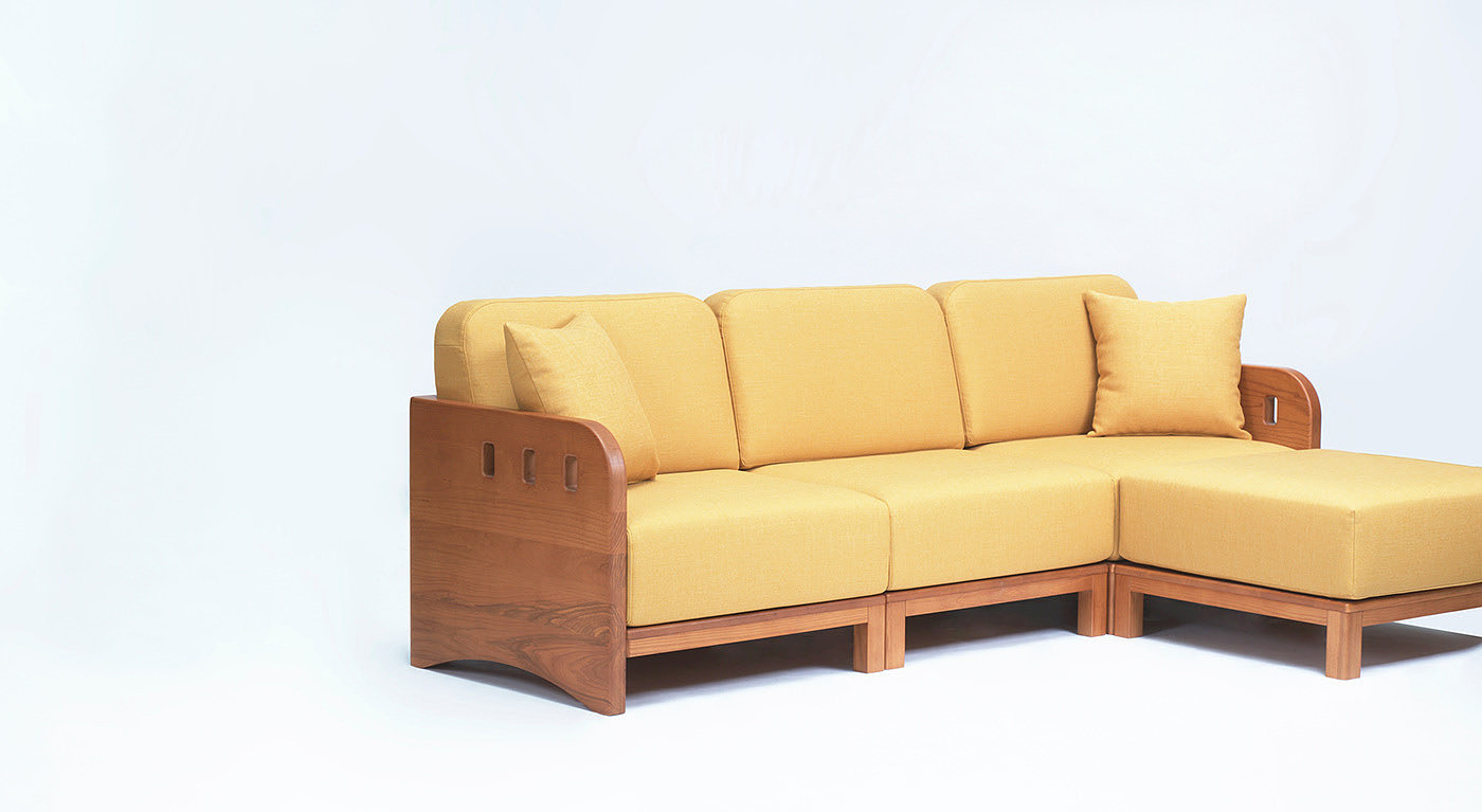 sofa，TOWNWood，Combined wooden sofa，