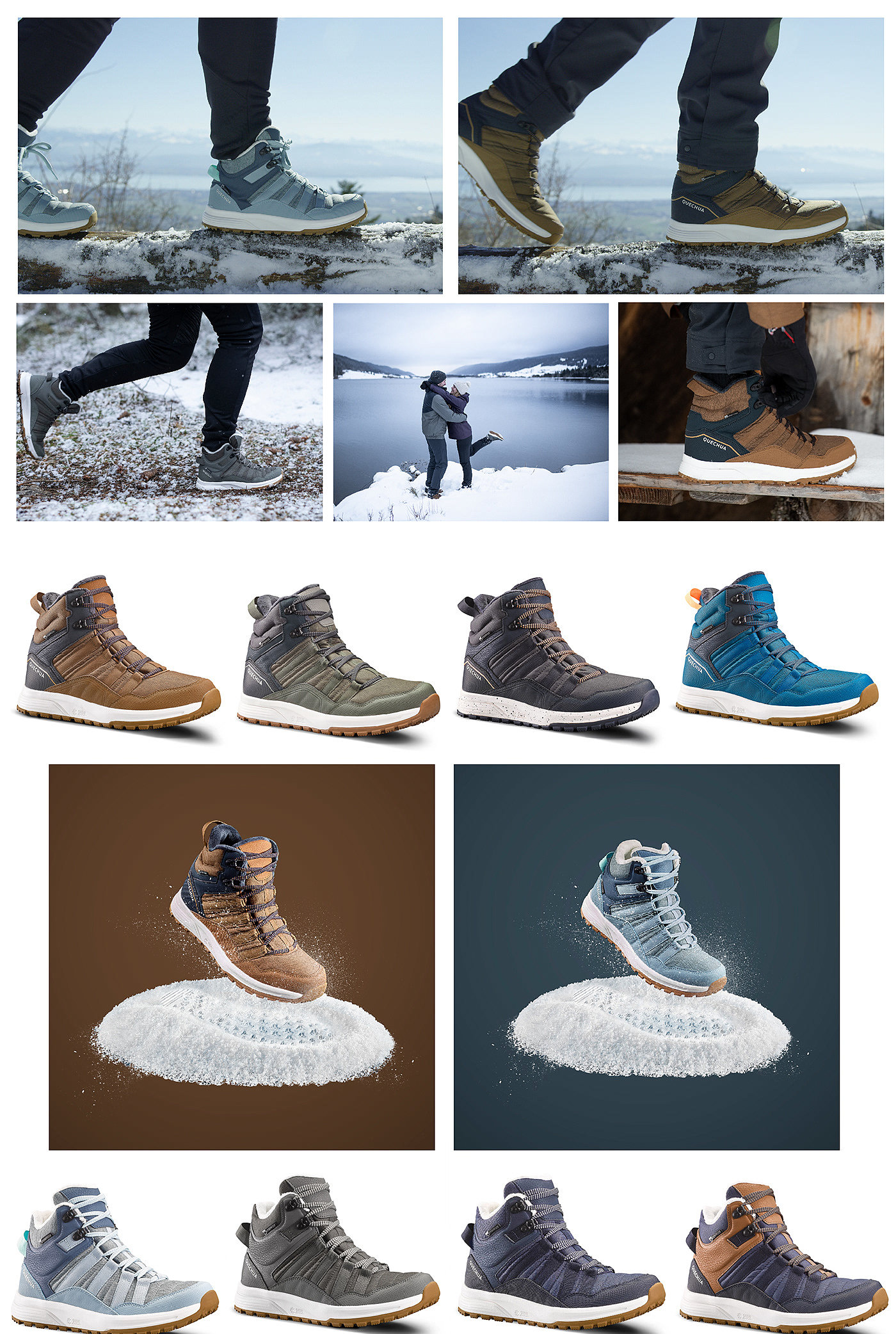 靴子，冬天，鞋子，QUECHUA，登山，