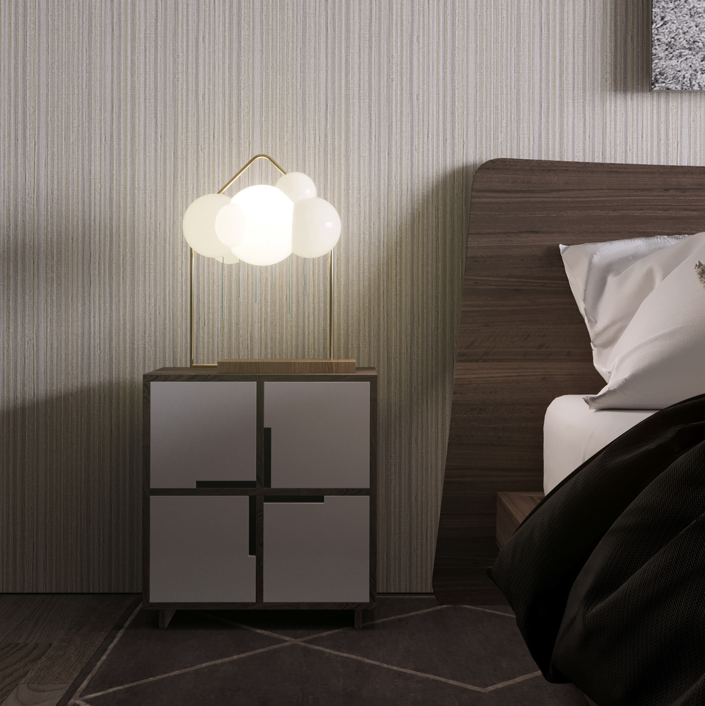 lamp，Floor lamp，Bedside lamp，cloud，