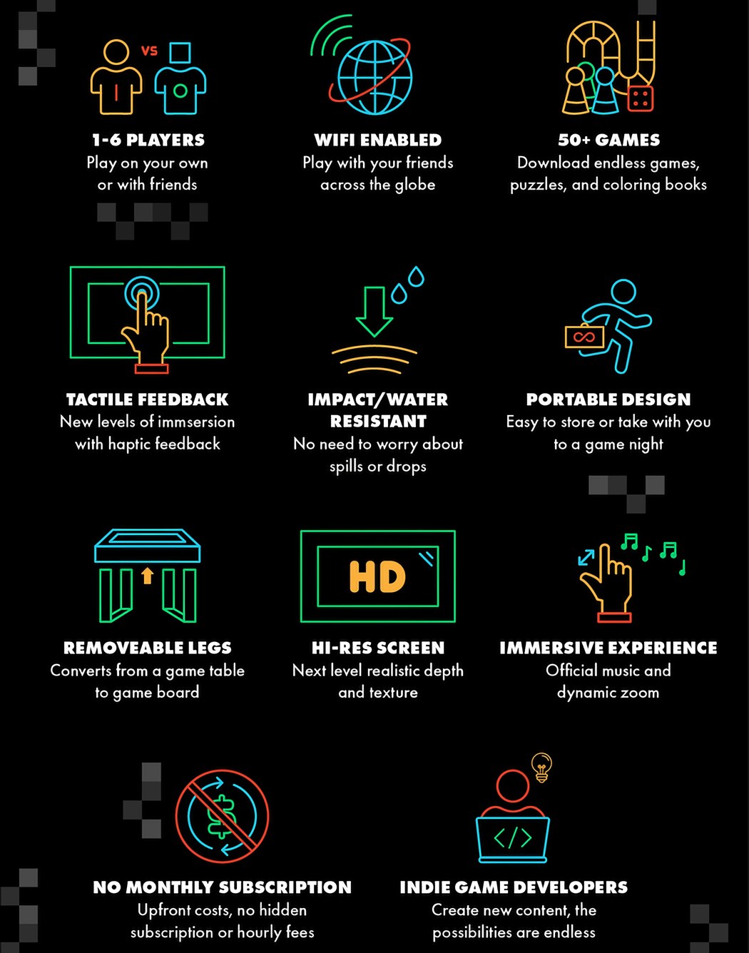 Infinity，Game table，Game furniture，touch screen，