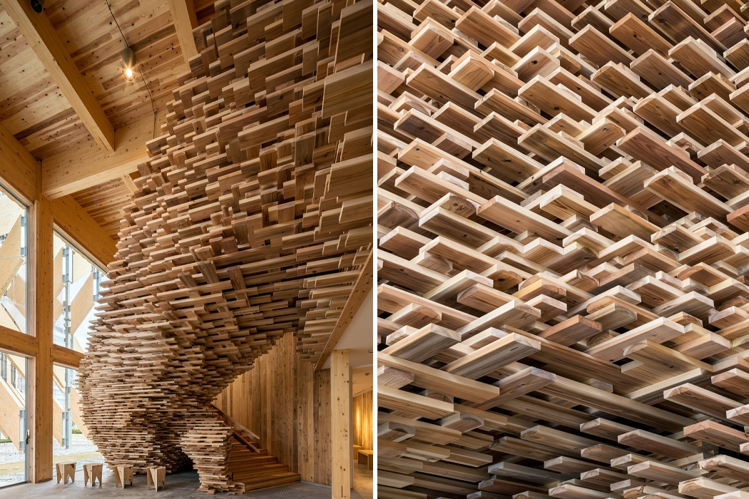 Wooden pavilion，Exhibition hall，transparent，