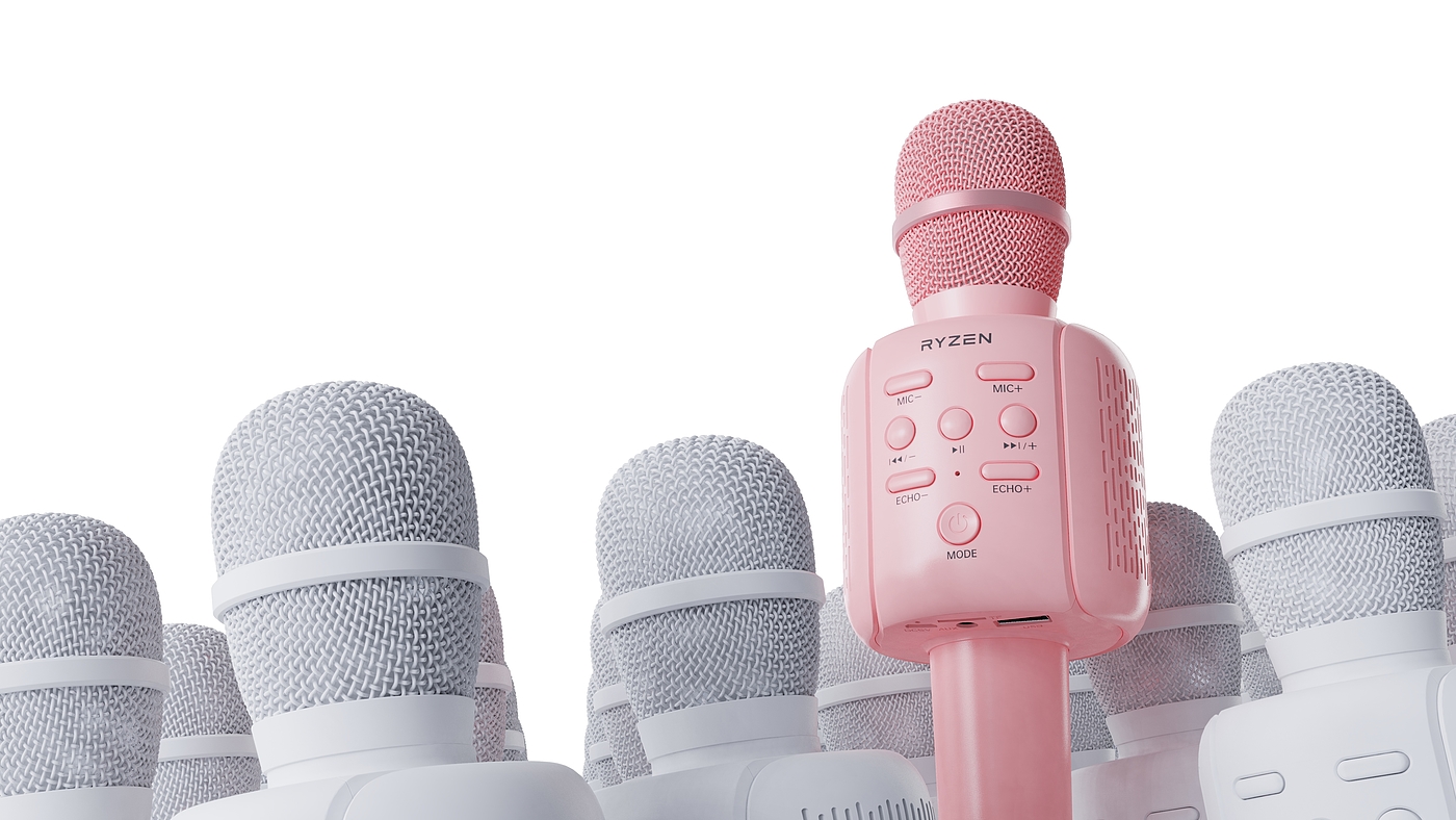 Entertainment microphone，Render，Microphone rendering，keyshot，