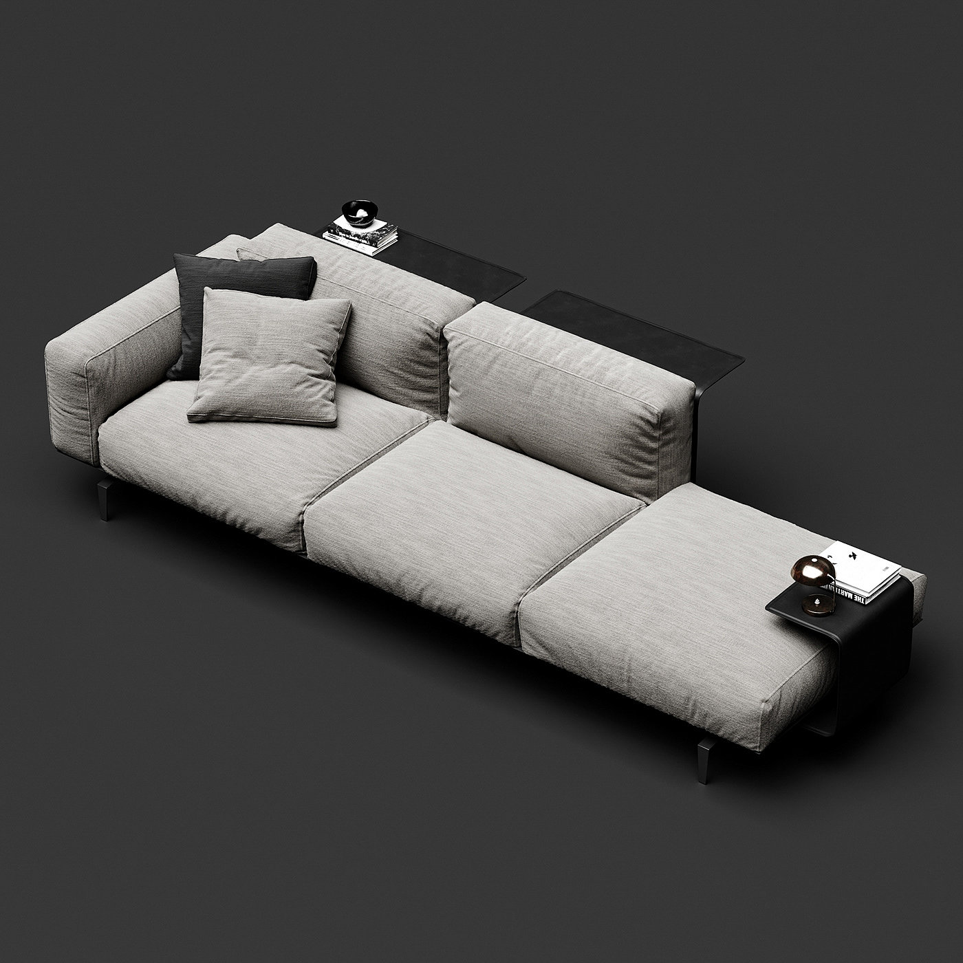 沙发，布，3d，
