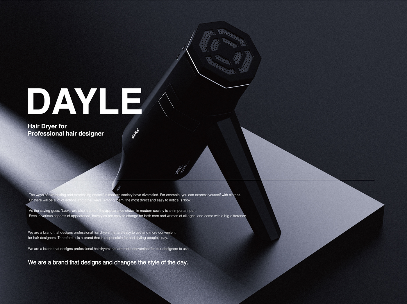 hair drier，Air duct，Hair Design ，modelling，