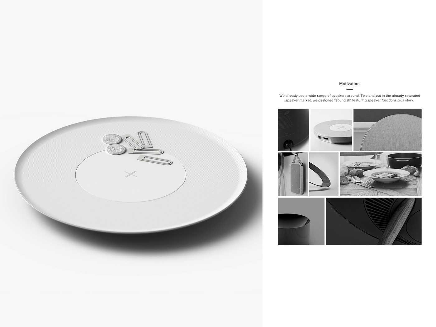 Bluetooth Speaker ，Wireless charging，plate，conceptual design，Electronics，industrial design，