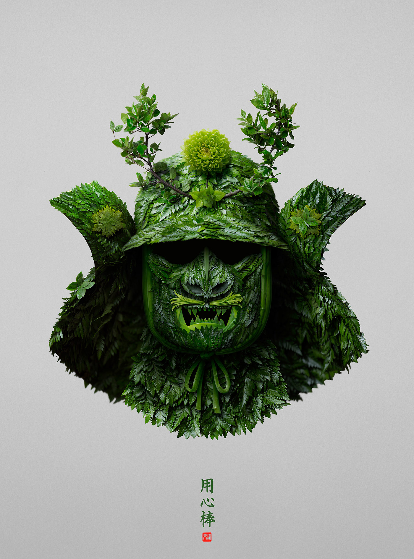 Natural flowers and plants，Collage art，Realistic insect，