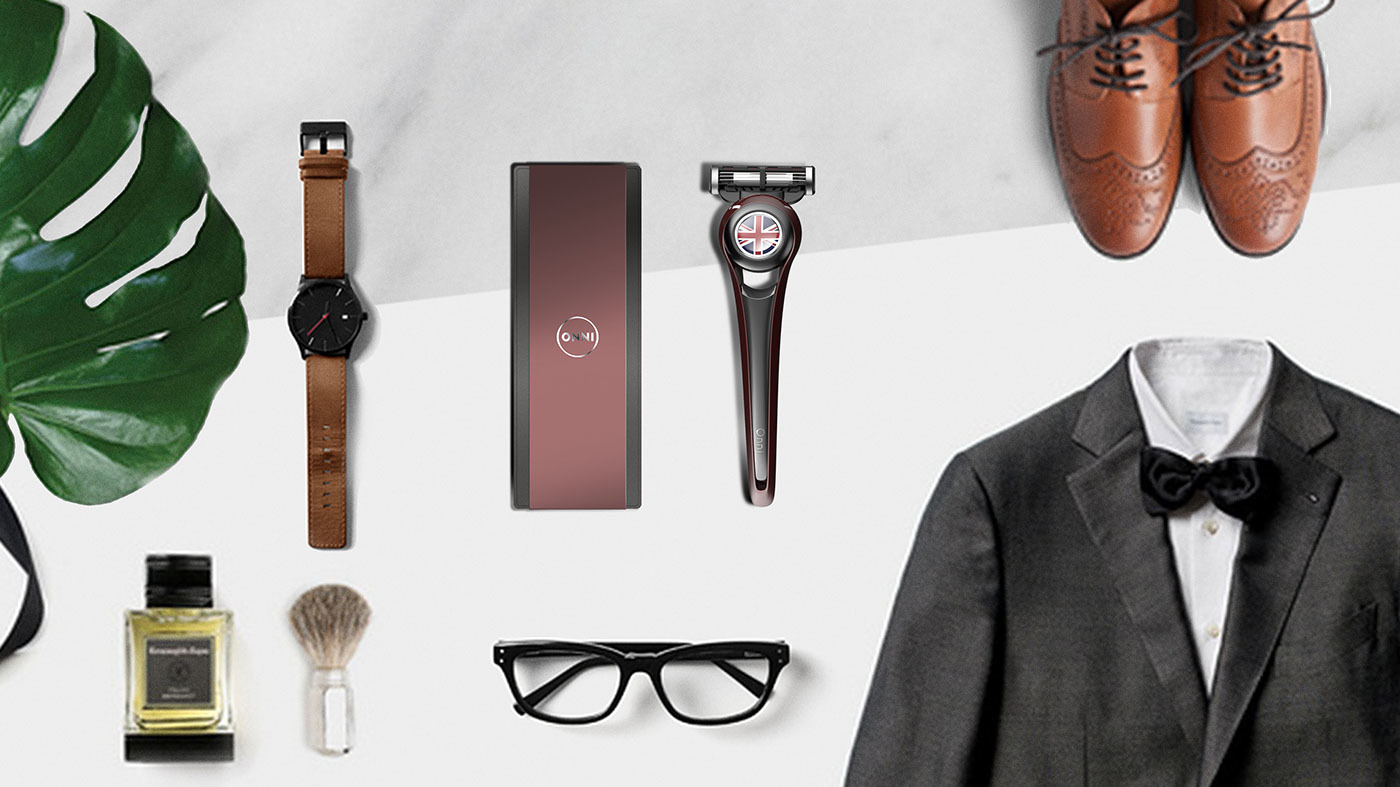 Men's care，Manual，razor，industrial design，