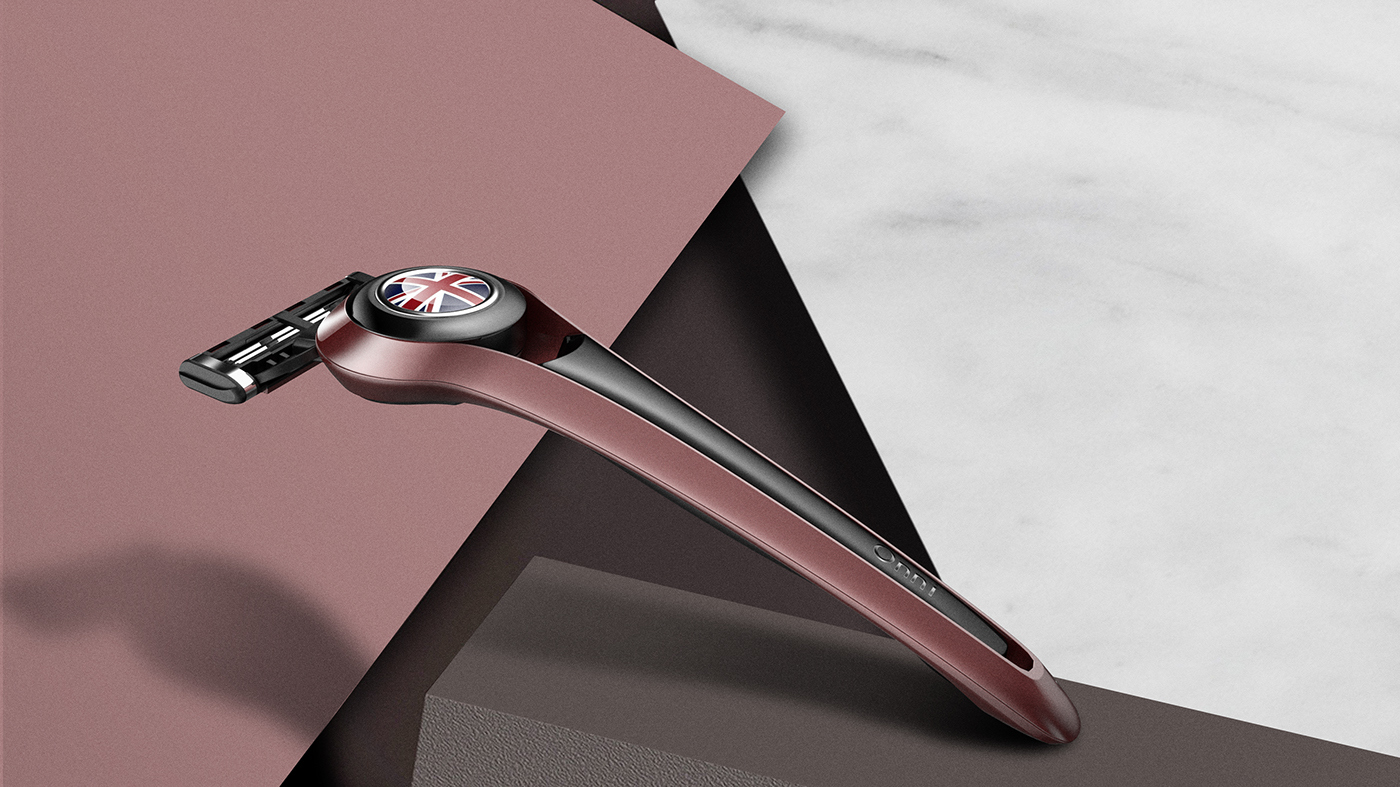 Men's care，Manual，razor，industrial design，