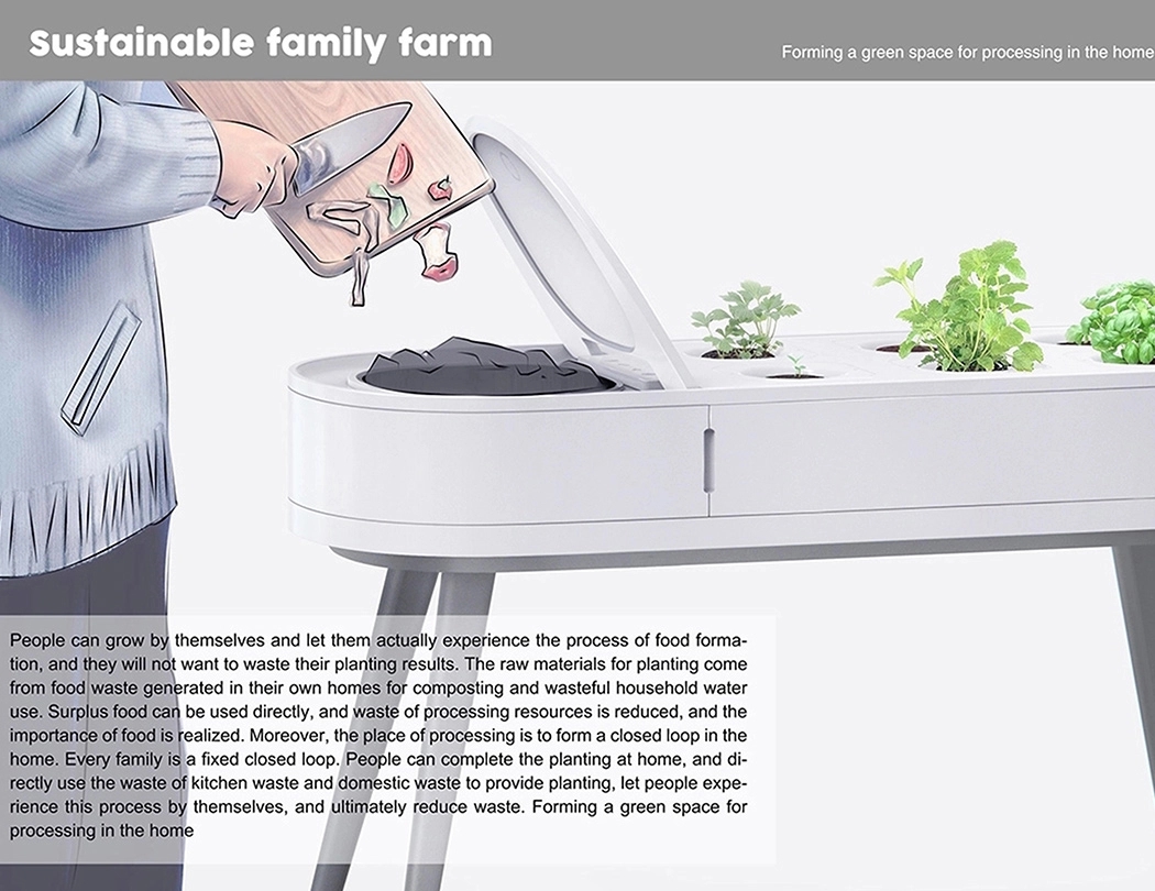 Micro composter，planter，Family gardening tools，industrial design，