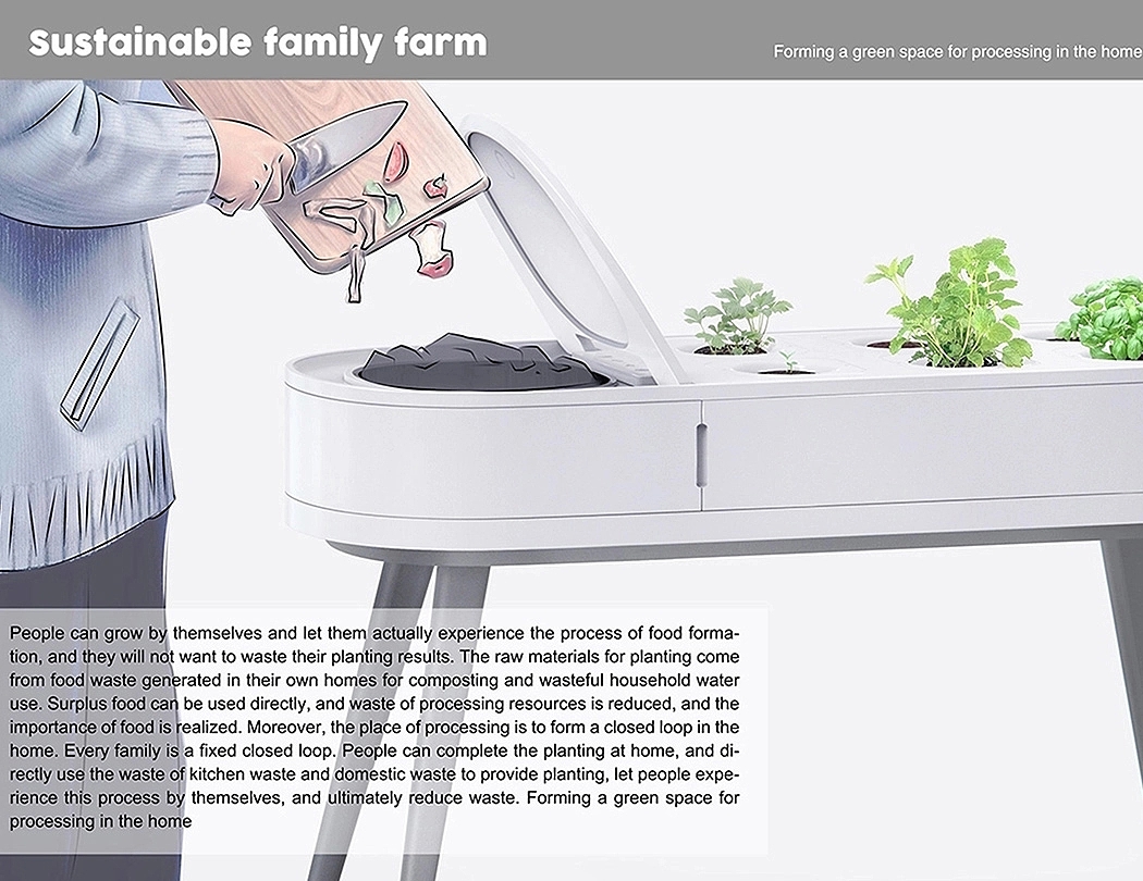 Micro composter，planter，Family gardening tools，industrial design，