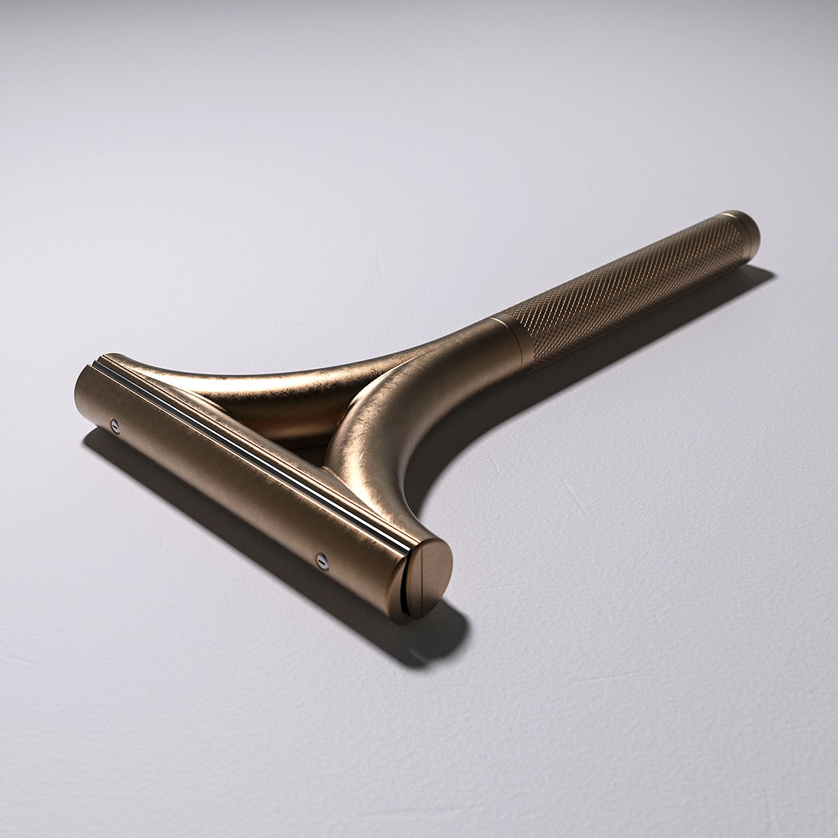 Y-Tube Brass Razor，razor，product design，Retro style，