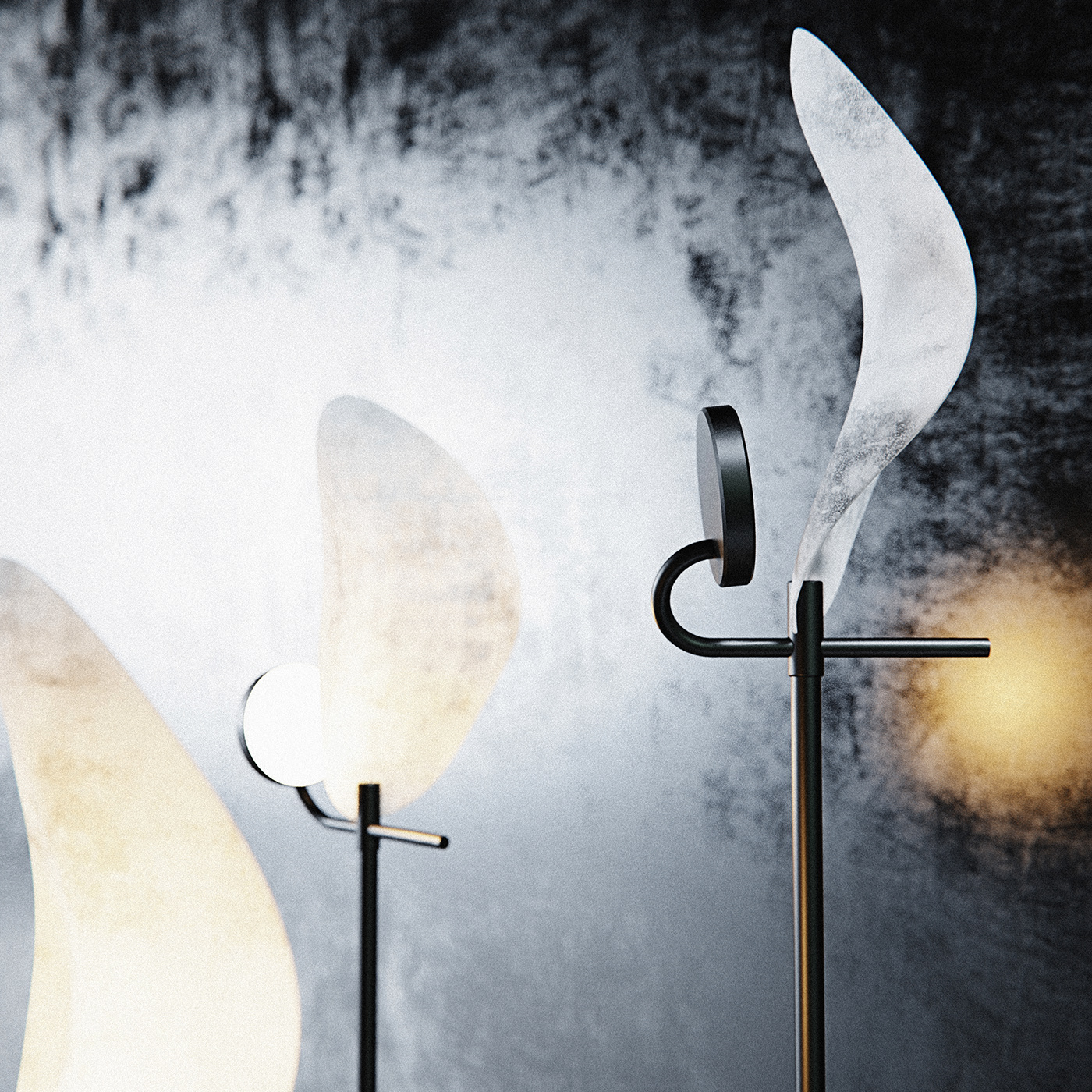 Floor lamp，Lunar lamp，Moonlight reflects sunlight，