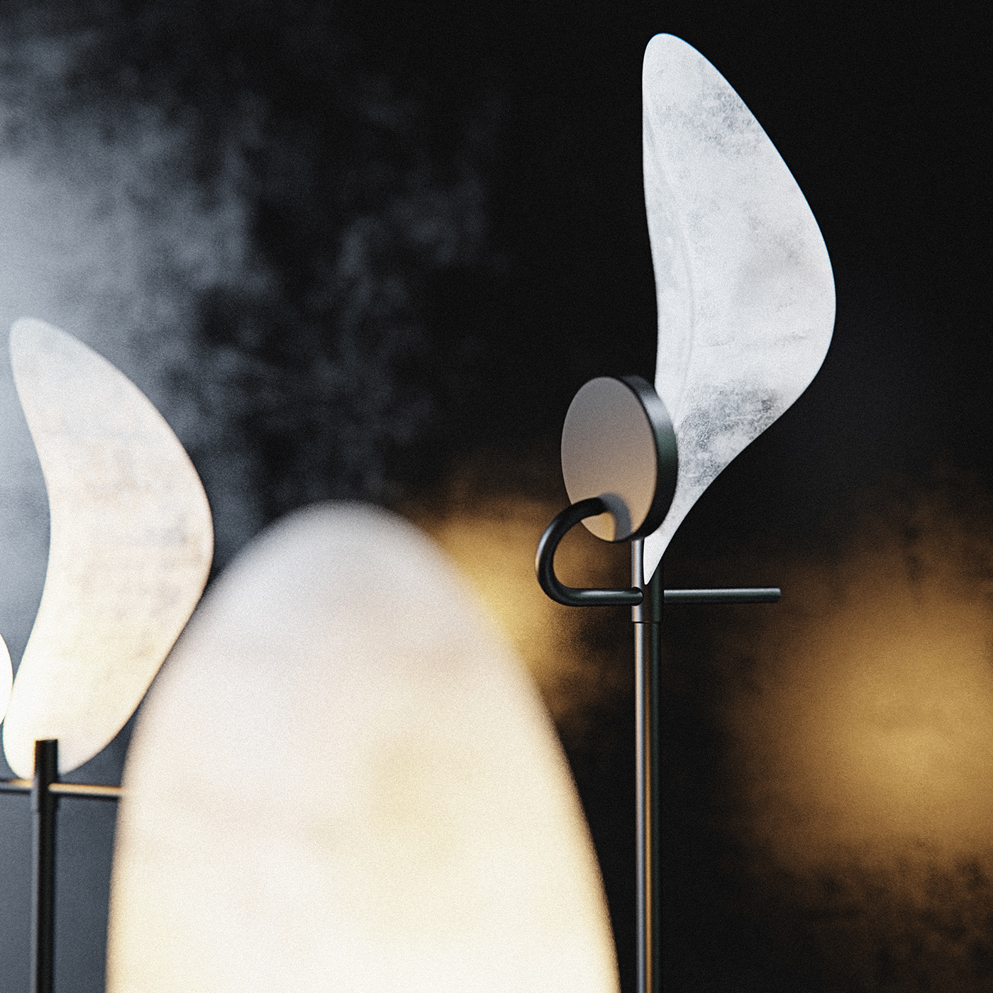 Floor lamp，Lunar lamp，Moonlight reflects sunlight，