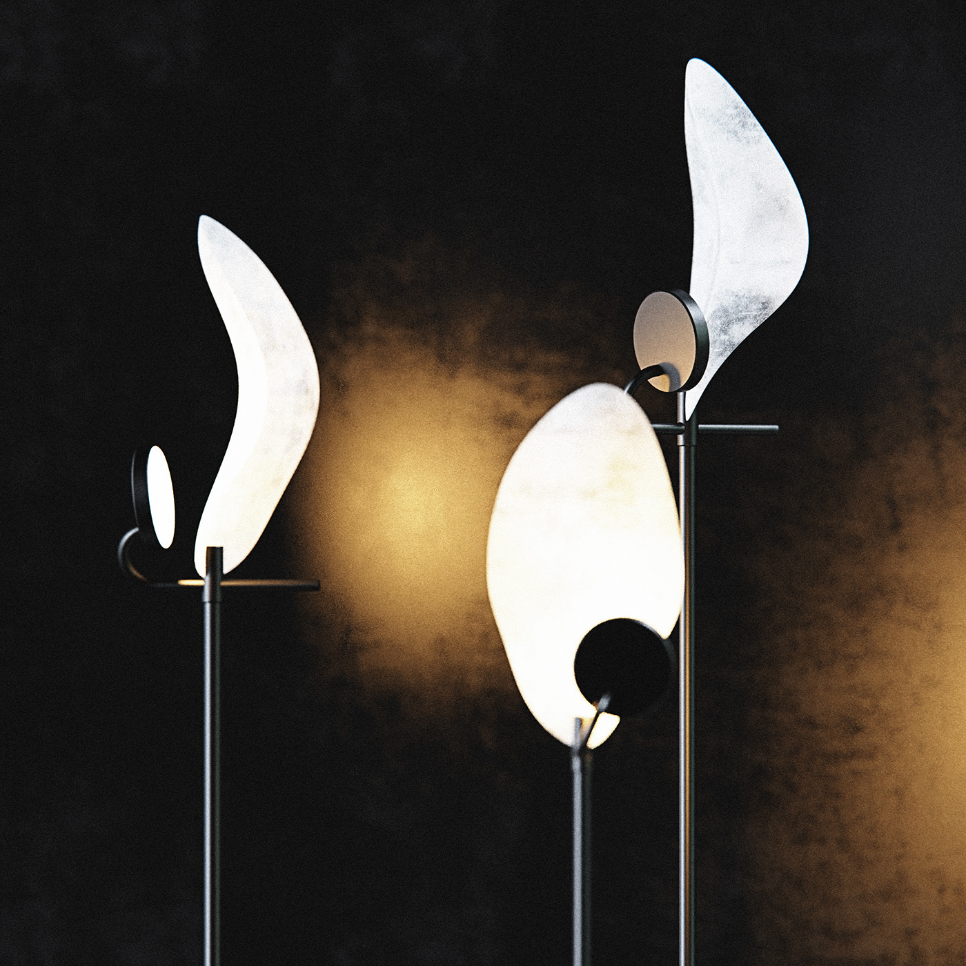 Floor lamp，Lunar lamp，Moonlight reflects sunlight，
