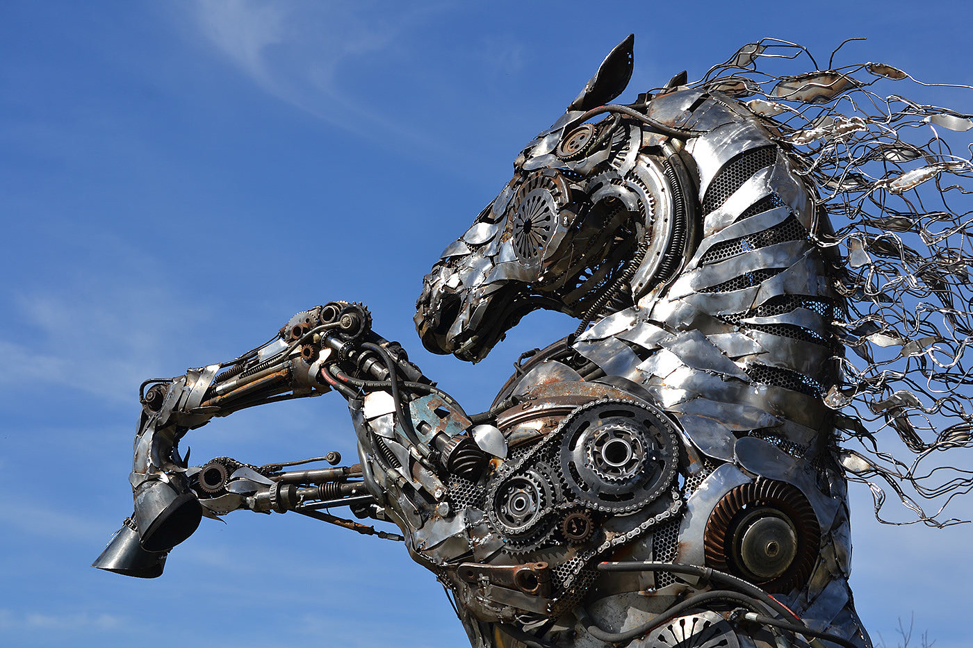 Sculpture，Metal，horse，Punk，